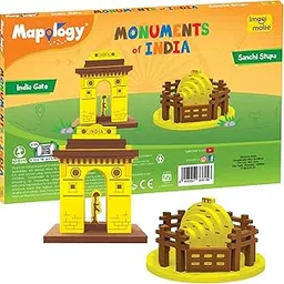 Imagimake Mapology Monuments Of India - Sanchi Stupa & India Gate - Construction Set - Educational Toy For Boys & Girls Above 5 Years, Adult-picture-26