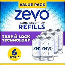 Zevo Flying Insect Trap Refill Cartridges Fly Trap Fruit Fly Trap (6 Refills)-image-22
