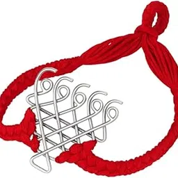 House of Aadyaa Handmade Saraswati Bracelet for Men with Red Thread | 92.5 Sterling Silver | Traditional Ethnic Jewelry for Men & Women-picture-32