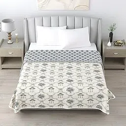 100% Soft Muslin Cotton Dohar with Pure Cotton Flannel Filling Super Soft Touch Reversible Lightweight Blanket/Dohar (Single Bed)-picture-39