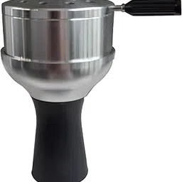 COCOYAYA Hookah Chillum Silicone Metal Bowl + Heat Management Device Black Silver-picture-18