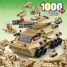SKY LINE OCEAN 6-in-1 Military Tank Building Block Set Toys | STEAM Kit for Kids | Build Military Vehicles & Transporters (1000+ Pcs) | Birthday Gift for Boys & Girls || 6 Months Structural Warranty-picture-16