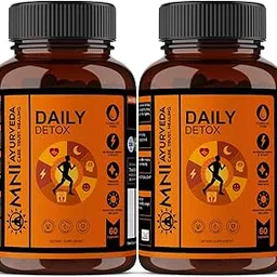 OMNI Ayurveda Daily Detox 60 Veg Capsules with Milk Thistle, Amla, Guduchi & Guggulu | Liver Cleanse, Natural Body Detox, Boost Energy, Skin Glow & Immunity - (Pack of 2)-picture-32