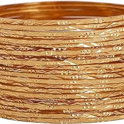 Set of 24 Latest One Gram Gold Plated Traditional Bangles for Women and Girls-image-67