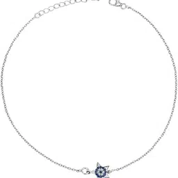 silvertown 925 Silver Anklet for Women, Single | Gifts for Women & Girls (Star Evil Eye Anklet)-picture-54