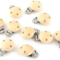 Wood Pacifier Clips, Suspender Clips Baby Gift Safe for Teething, DIY Clothing Accessories Folder(10Pcs/Lot)-picture-34