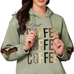 Women Winterwear Typography Printed Hooded Sweatshirt-image-90