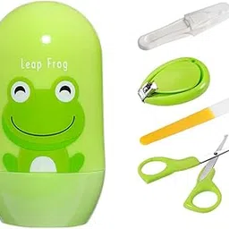 GUCHIGU Baby Nail Clippers, 4-in-1 Safe Baby Nail Kit with Cute Case, Nail Clipper, Scissors, Tweezers, Baby Nail File Set for Newborn, Infant, Toddler and Kids Leap Frog (Green, Set of 4)-image-44