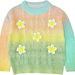 bold n elegant Baby Girls Warm Fur Wool Sweater Pullover Pearl Heart Winter Cardigan for Girls Kids-picture-31