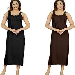 d'heer fashion Women's Cotton Other Midi Nighty Slip .-picture-37