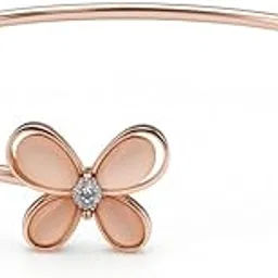 anuradha plus jewellery beautiful rose gold plated with shimmering stone stud cuff bracelet, Kada bracelet for women and girls.-picture-43