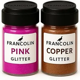 Francolin Glitter | Pink & Copper | Resin Art | Glitter – Shimmer for Epoxy, Tumblers, Slime & Nail Art – Cosmetic Grade – 75g*2-image-32