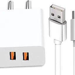 Dualport Charger for Infinix Hot 20 5G Original QC Adapter Type C 3.0A High Speed Fast Turbo Charge QC 3.0 Smart with 1m Type-C Charging & Sync Cable (White, VT.Y8)-picture-15