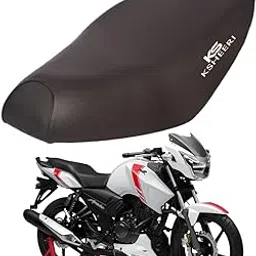 KSHEERI Apache RTR 160 2V Bike Seat Cover Protect from Rust and Dust, PU Leather Waterproof Durable Seat Cover (Black)-picture-40