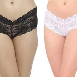 NOVA Art Women's Floral Lace Hipster Panty, Scalloped Trim-picture-17