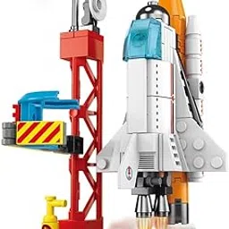 Pmeixcy Space Shuttle Toys - Space Shuttle Rocket Carrier Set - Model Rocket Building Blocks - Compatible Age 4+ with Other Building Block Toys for Boys 7-14 Years-picture-15