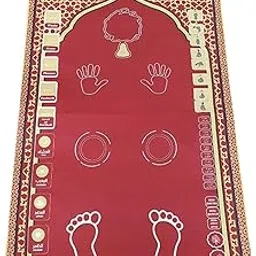 MYADDICTION Prayer Mat Convenient Educational Practical Portable with Worship Step Guide Red-picture-14