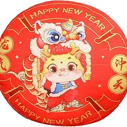 ATORSE Chinese New Year Pillow Dragon Pillow Back Cushion for Living Room Car Decor Style C-picture-11