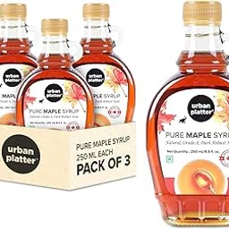 Urban Platter Pure Maple Syrup, 250ml [Pack of 3 | Product of Canada | Robust Taste]-picture-44