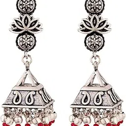 voylla Jhumki Earrings for Women (Silver) (8907617972367)-picture-19