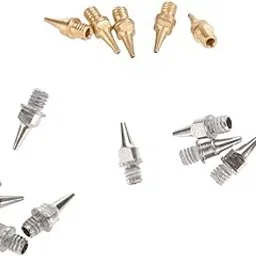 MERISHOPP 15 Stainless Steel 0.2 &0.3&0.5mm Nozzles Part Replacement for Airbrush Gun-image-2