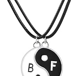 el regalo 2 PCs BF Magnetic Yin Yang Couple Pendant Necklaces for Couple, Best Friends - Best Friend Yin Yang Necklace Set for Besties | Valentines Day Gift-picture-20