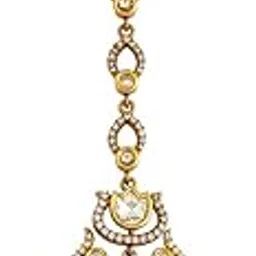 Fashion Jewellery Ruby Victorian Polished Copper Kundan Tikka, Best for Bridesmaids, festive season & Special Occasion-image-65