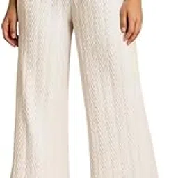 Women's Wide Leg Palazzo Pants with Drawstring Waist | High Waist Casual Lounge Trousers | Lightweight Relaxed Fit Travel & Yoga Bottoms | Summer Boho Beachwear-picture-51