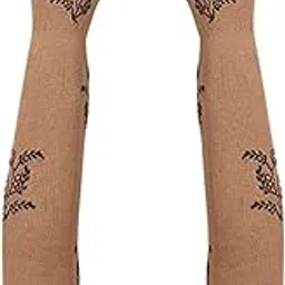 footmate Women’s Summer Sun Protection Hand Gloves (Pack 1) – Cotton Printed Long Sleeves Gloves | Full Hand Gloves for Protection from Sun Burn/Heat/Pollution | Stylish Arm Sleeves image 1