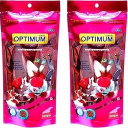 Foodie Puppies Optimum Fish Food - 200gm, Pack of 2 (Mini Pellet) | Highly Digestible & Added with Fish Meal & Corn Protein Meal | Highly Nutritious Fish Food for All Aquarium Fish with Free Key Ring image 1