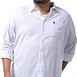 hardsoda by The Indian Garage Co Men Plus Size Regular Fit Solid Cutaway Collar Full Sleeves Casual Shirt-picture-46