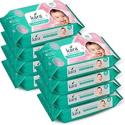 Kara Tender Care Baby Wipes - 80 Pulls (Pack of 8)| Gentle Protection for Your Baby’s Sensitive Skin | Dermatologically Tested & Paraben Free | Enriched with Chamomile Extract and Vitamin E-picture-34