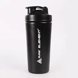 Raw Element Stainless Steel Gym Shaker 750ml – Leakproof Shaker Bottle for Protein Powder, Smoothies, Supplements – Odor-Free, Durable & Portable for Gym, Travel, and Workouts (Black)-image-54