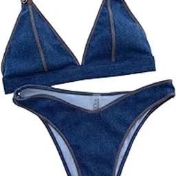 THE STYLE SUTRA Womens Bikini Set Female Women's Swimsuits Beachwear for Club Vacation Beach M Blue-picture-43