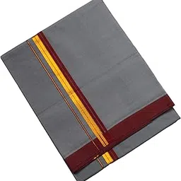 Hornbill Enterprises Pure cotton Men's Single Dhoti-2.00 meter/Lungi/Mundus 2 Border color Set of 1-picture-21