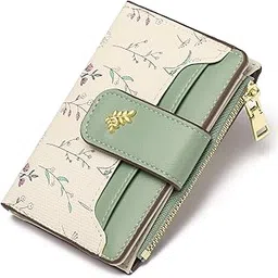 palay Small Wallets for Women RFID Blocking Leather Bifold Zipper Pocket Wallet Credit Card Holder with ID Window-picture-45