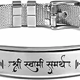 Religious Shri Swami Samarth Stylish Latest Fashion Stainless Steel Mesh Hand Bracelet For Boys Buckle Clasp For Men Wrist Band For Men-image-5