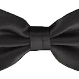 bureaucrat Satin Bow Tie Bowtie for Men (Black) image 1
