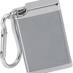 Compact Fireproof Aluminum Portable Ashtray with Keychain – Wear-Resistant Cigarette Holder with Vintage 3D Design (Gold & Silver, Large & Small Sizes) (SILVER, (S))-picture-21