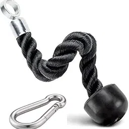 ZEDI Gym Machine Attachment Handles for Exercise Machine with Black Rubberised Grip Chrome Finish (Half Rope)-picture-10