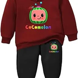 Joggers Park (KRS-77 Kids Printed Fleece Tracksuit - Regular Fit Round Neck Sweatshirt & Jogger Pants Set for Boys and Girls | Warm Winter Outfit-picture-61