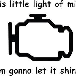 Check Engine Light - Black 5" inyl Decal for Car, Macbook, or Other Laptop-picture-13