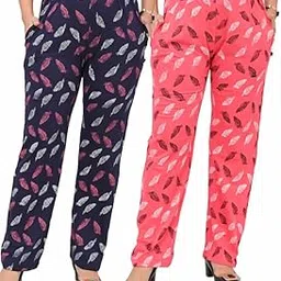 Women’s and Girls Floral Printed Cotton Pyjama/Lower/Women’s Track Pant/Lounge Pants | Pack of 2-picture-44