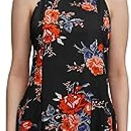 Women's Floral Mini Flared Dress | Halter Neck & Playful Silhouette | Chic & Effortlessly Feminine-image-46