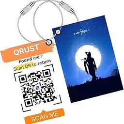 Qrust Bag Security Luggage Tag, Lost & Found Tag, Travel Worry Free Luggage Tag (Shri Krishna)-picture-46