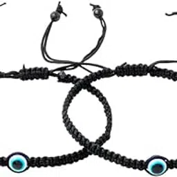 samsiddhi Evil Eye Black Thread Adjustable Anklets for Men and Women Pack of 2-picture-22