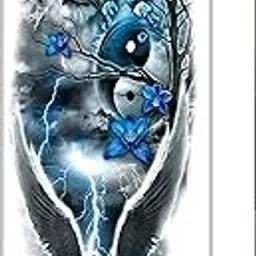 Full Arm Hand Temporary Tattoo For Men Girls Women Sticker Size 48x17CM - 1PC. (12)-picture-38