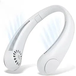 1st Choice Vaneless Hanging Neck Fan - 3 Adjustable Gears - Power Button & Fan Speed Selection - Type C USB Port Input - Dual Motor - Hands-Free Cooling-image-62