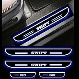 Car Sajawat Door Foot Step Blue Light Silver For Swift ( Set of 4 Pcs)-picture-20