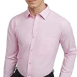 raymond Men's Pure Cotton Solid Pattern Slim Fit Semi Cutaway Collar Full Sleeve Formal Shirt-picture-10